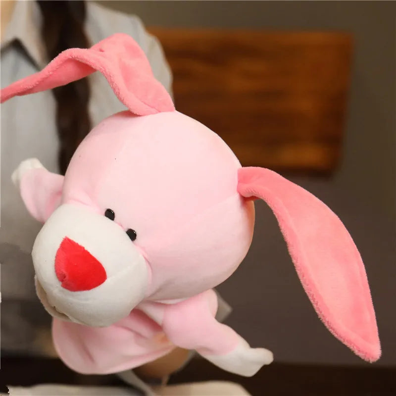 Animal Hand Finger Story Puppet Kawaii Plush Doll Educational Baby Toy Lion Elephant Bunny Monkey Giraffe Soft Toys Stuffed Doll