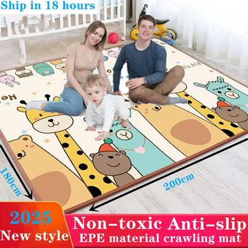 2 thickness options Baby Crawling Play Mats Cartoon New Pattern Thicken Folding Mat Carpet Play Mat for Children's Safety Mat