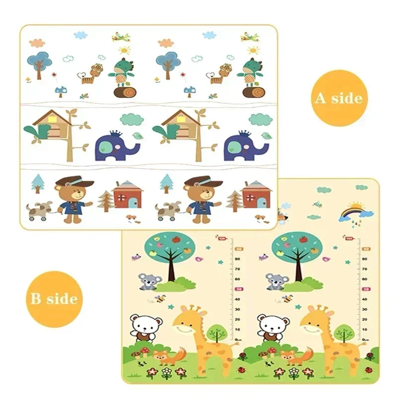 2 thickness options Baby Crawling Play Mats Cartoon New Pattern Thicken Folding Mat Carpet Play Mat for Children's Safety Mat