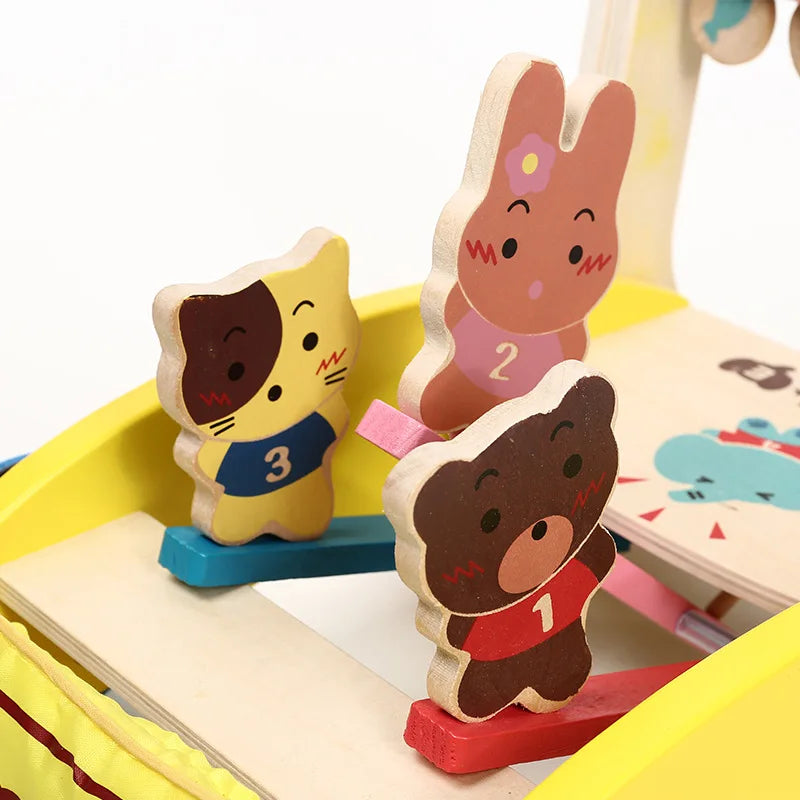 Wooden Baby Walker with Wheel Baby Push Walker Learning Walking Toys Adjustable Height Walker Montessori Toys for Baby Age 1+