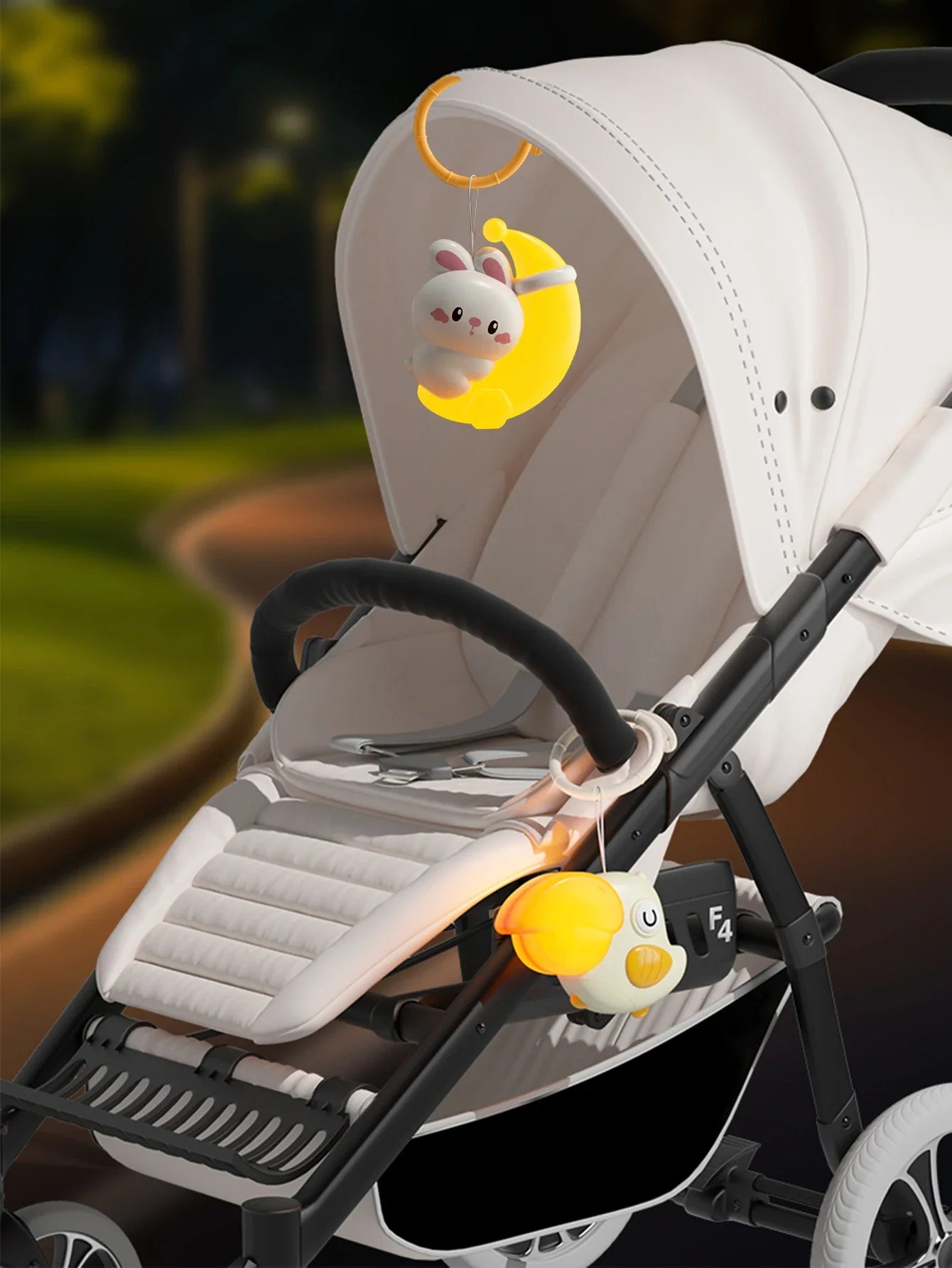 Cute night light, soothing music sleep instrument, baby stroller pendant, bedroom sleep light, baby feeding eye protection child