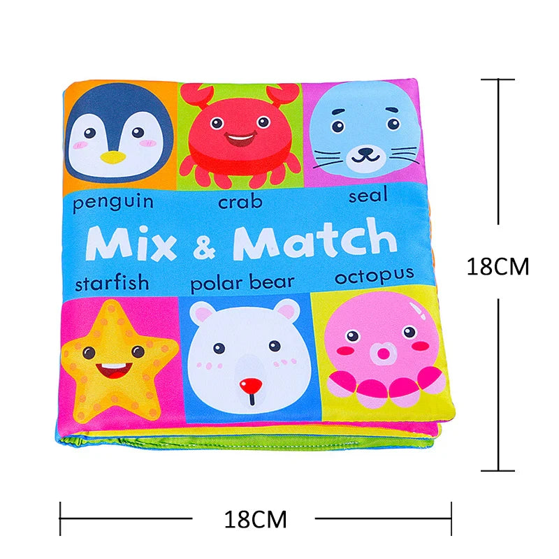 New Baby Soft Cloth Book Toys High Contrast Black and White  Babies Infants Early Educational Toys for 0 12 Months Newborn Gifts