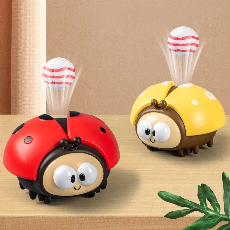 Kids Novelty Toy Focus Training Interactive Educational Toy,Cute Funny Ladybird Levitation Ball Animal Blowing Ball Machine Gift