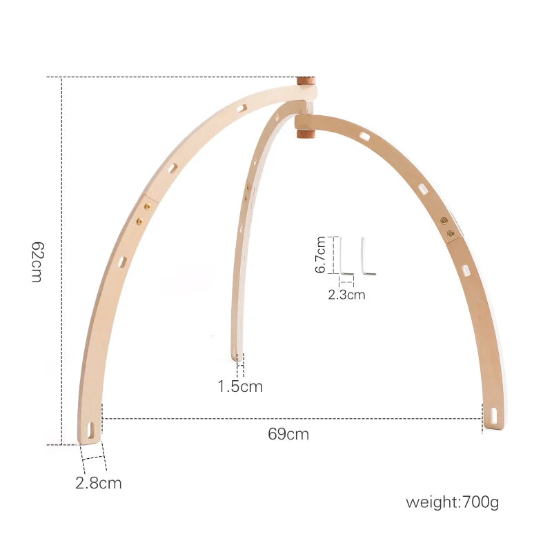 Baby Fitness Rack Wooden Frame Educational Fitness Activity Toy Gym Decoration can Hanging Pendants Sensory Gift Newborn Nursing