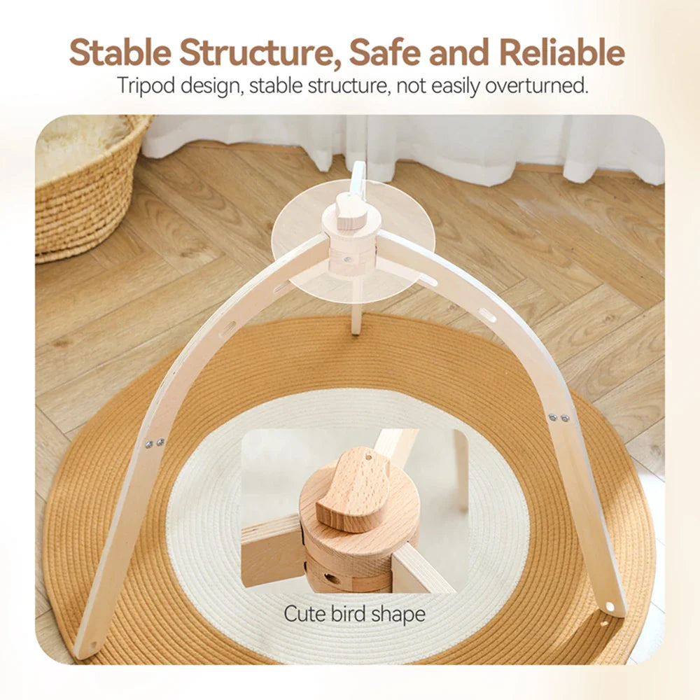 Baby Fitness Rack Wooden Frame Educational Fitness Activity Toy Gym Decoration can Hanging Pendants Sensory Gift Newborn Nursing