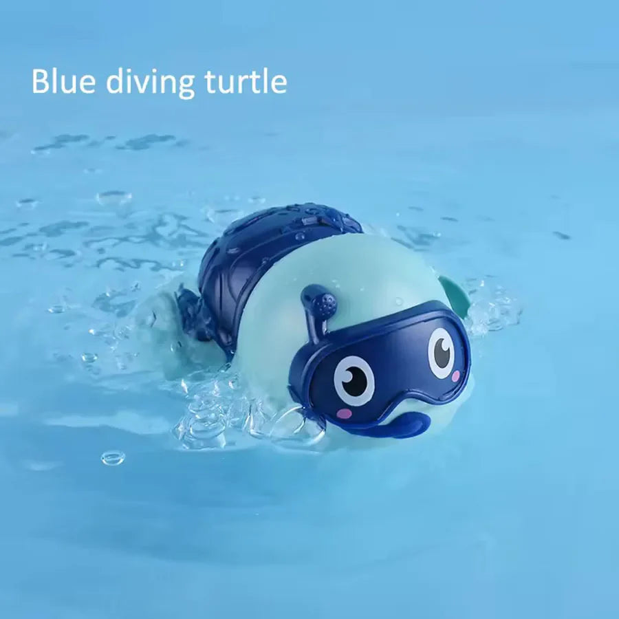 3PCS Baby Bath Toys Water Chain Clockwork Bathing Cute Swimming Turtle Toy Toddler Pool Beach Classic Toy For Kids Water Playing