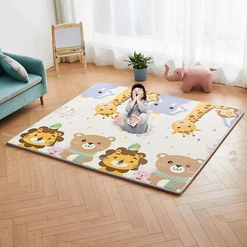 2 thickness options Baby Crawling Play Mats Cartoon New Pattern Thicken Folding Mat Carpet Play Mat for Children's Safety Mat