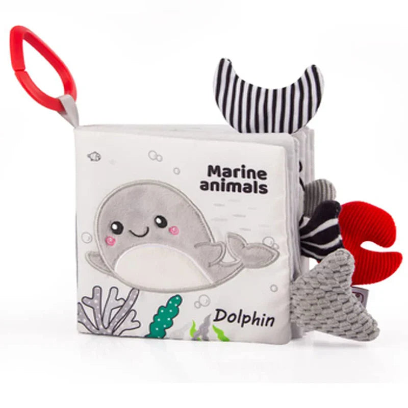 New Baby Soft Cloth Book Toys High Contrast Black and White  Babies Infants Early Educational Toys for 0 12 Months Newborn Gifts