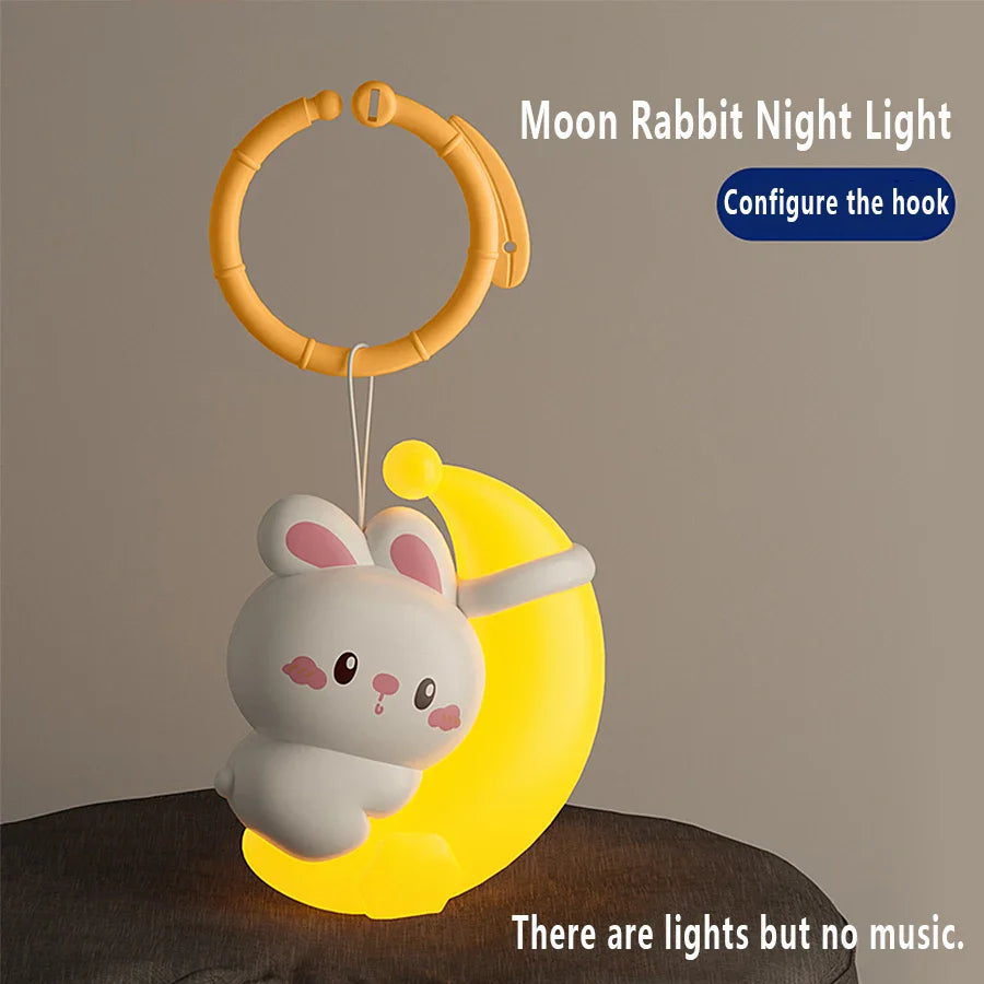 Cute night light, soothing music sleep instrument, baby stroller pendant, bedroom sleep light, baby feeding eye protection child