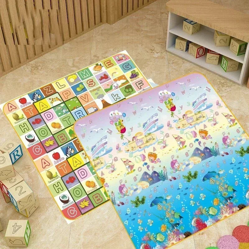 2 thickness options Baby Crawling Play Mats Cartoon New Pattern Thicken Folding Mat Carpet Play Mat for Children's Safety Mat