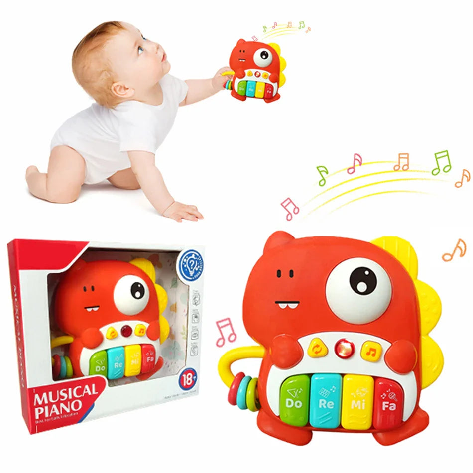 Baby Electronic Piano Toys Music&Light Keyboards Animals Instrument Toys Toddlers 18-36 Months Montessori Educational Baby Gifts