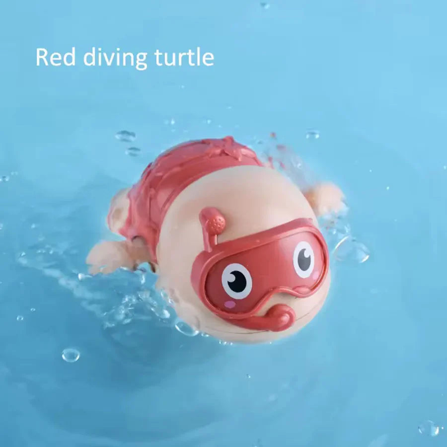 3PCS Baby Bath Toys Water Chain Clockwork Bathing Cute Swimming Turtle Toy Toddler Pool Beach Classic Toy For Kids Water Playing