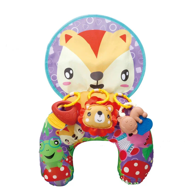 Baby Pillow Tummy Time Toy Black And White Lying Pillow High Contrast Double-Sided Sensory Toy Newborn Head-up Training Pillow